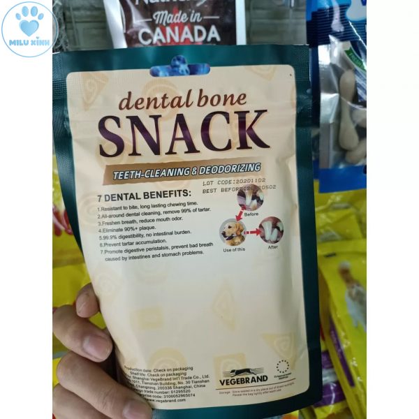 Que Gặm Chăm Sóc Răng Miệng Snack Dental Bone 60gr